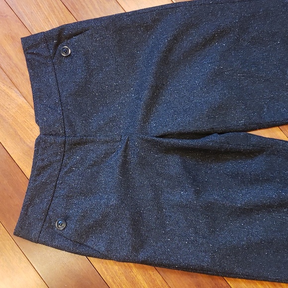 Classiques Entier Women's 6 Twill Herringbone wide leg trouser slack pants - Picture 2 of 10